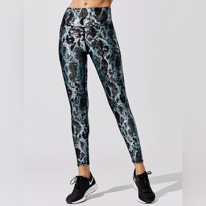 Carbon38 Metallic Snake High Rise Legging